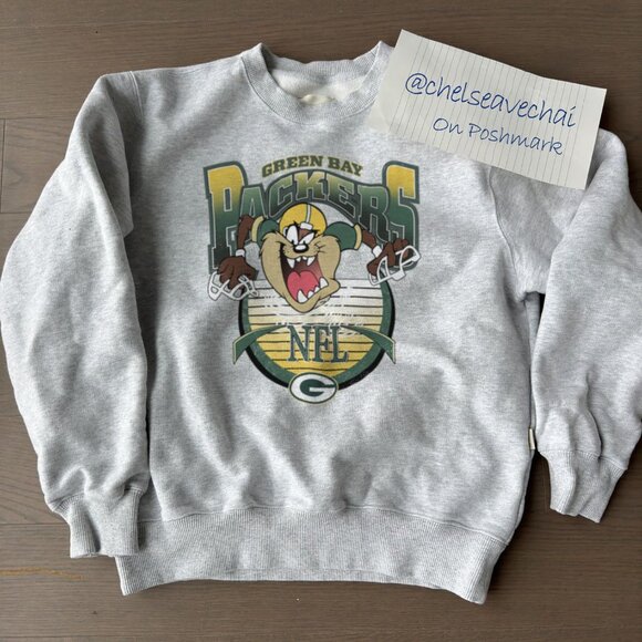 Tops - Vintage Green Bay Packers Football Looney Tunes Taz Shirt, NFL Packers Shirt Tee